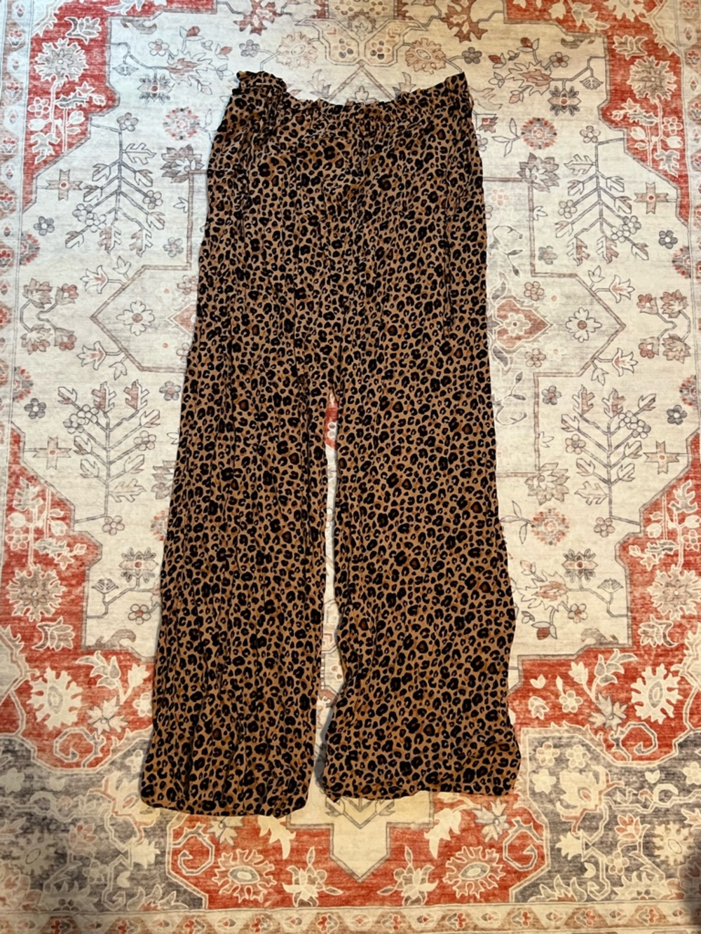 Leopard Print Wide-Leg swimsuit cover up pants